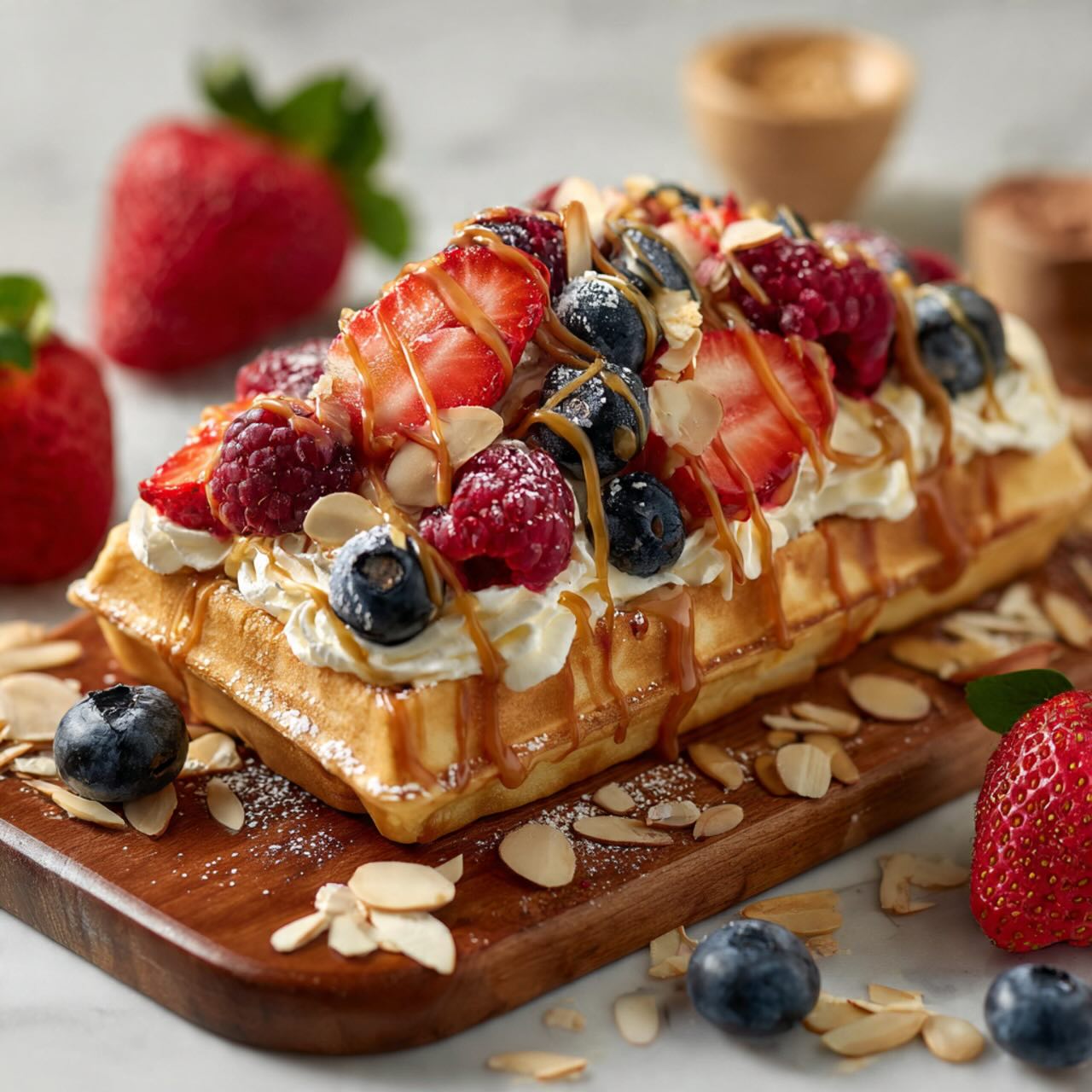 Crepe Loft waffle with berries