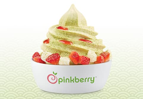 Frozen yogurt cup at Pinkberry