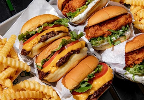 Cheeseburger and fries at Shake Shack